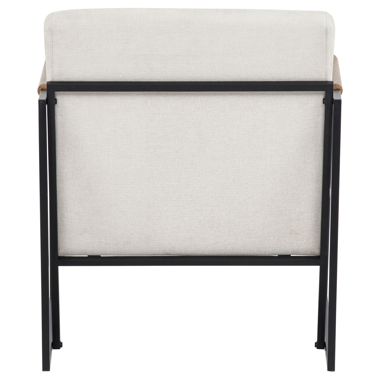 Monsen Fabric Upholstered Metal Frame Accent Chair Ivory