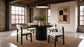 Hamlyn 5-piece Round Wood Dining Set Cream and Black