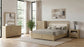 Hendricks Eastern King Panel Headboard Platform Bed Light Oak