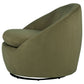 Myernick Velvet Upholstered Swivel Accent Chair Olive