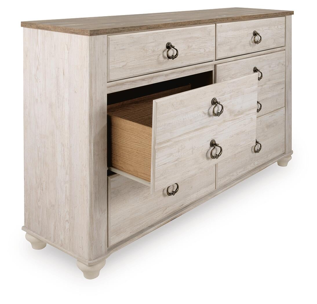 Willowton Six Drawer Dresser - Discount Furniture Connection
