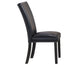 Artemis 5 Piece 70″ Rect White Marble Table, Black Finish w/4 Black Vegan Leather Chairs