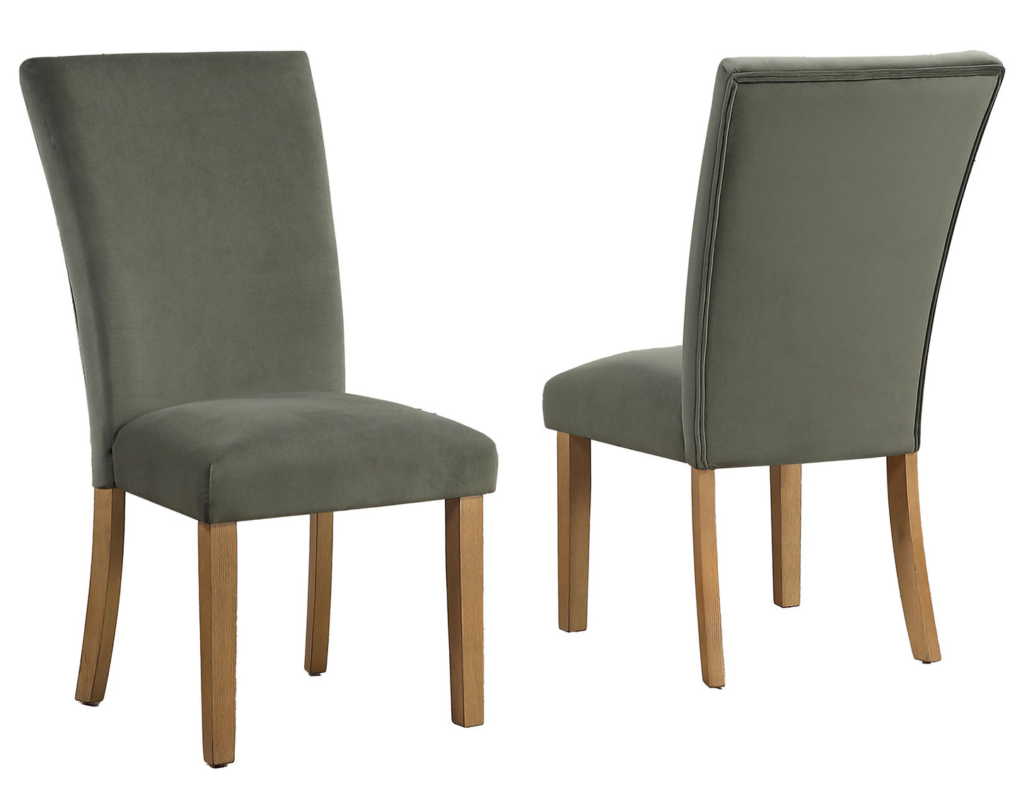 Artemis 70″ Rect White Marble Table, Tan Finish w/4 Green Velvet Chairs