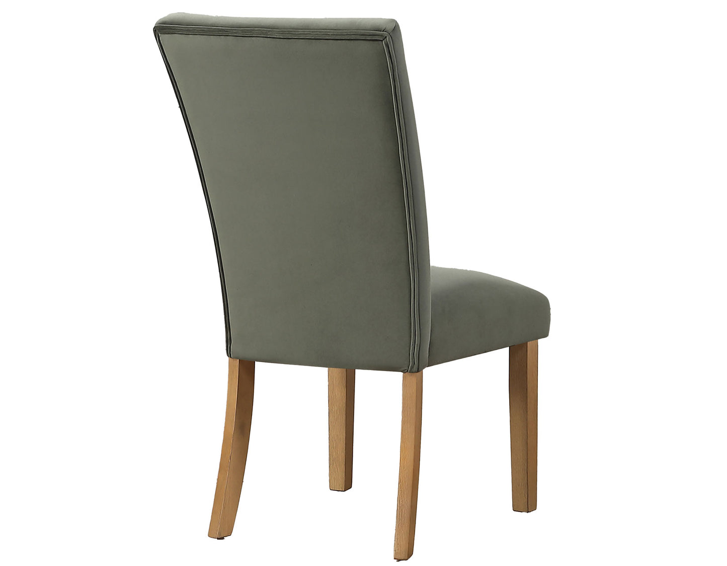 Artemis 70″ Rect White Marble Table, Tan Finish w/4 Green Velvet Chairs