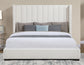 Pearson King Bed, Cream Velvet