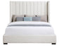 Pearson King Bed, Cream Velvet