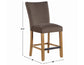 Artemis 24″ Counter Chair, Brown Velvet