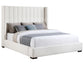 Pearson Queen Bed, Cream Velvet
