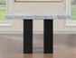 Artemis 54 inch Square
Gray Marble Top Counter Table, Black Finish