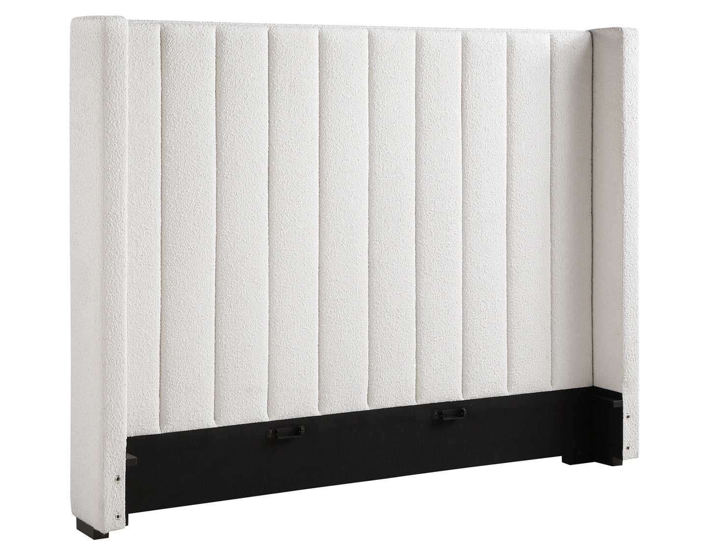 Pearson Queen Bed, Cream Velvet