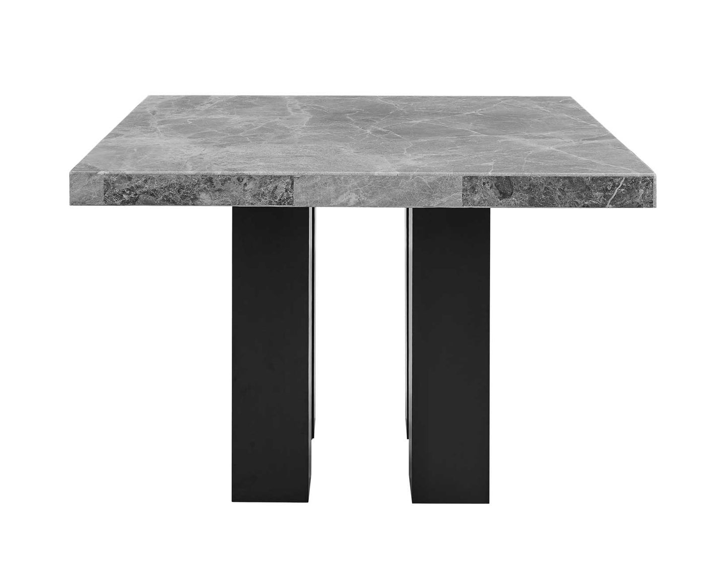 Artemis 54 inch Square
Gray Marble Top Counter Table, Black Finish
