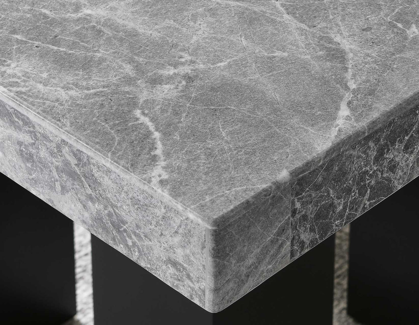 Artemis 54 inch Square
Gray Marble Top Counter Table, Black Finish