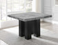 Artemis 54 inch Square
Gray Marble Top Counter Table, Black Finish