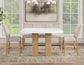 Artemis 5 Piece 54″ Square White Marble Counter Table, Tan Finish w/4 Beige Chenille Counter Chairs