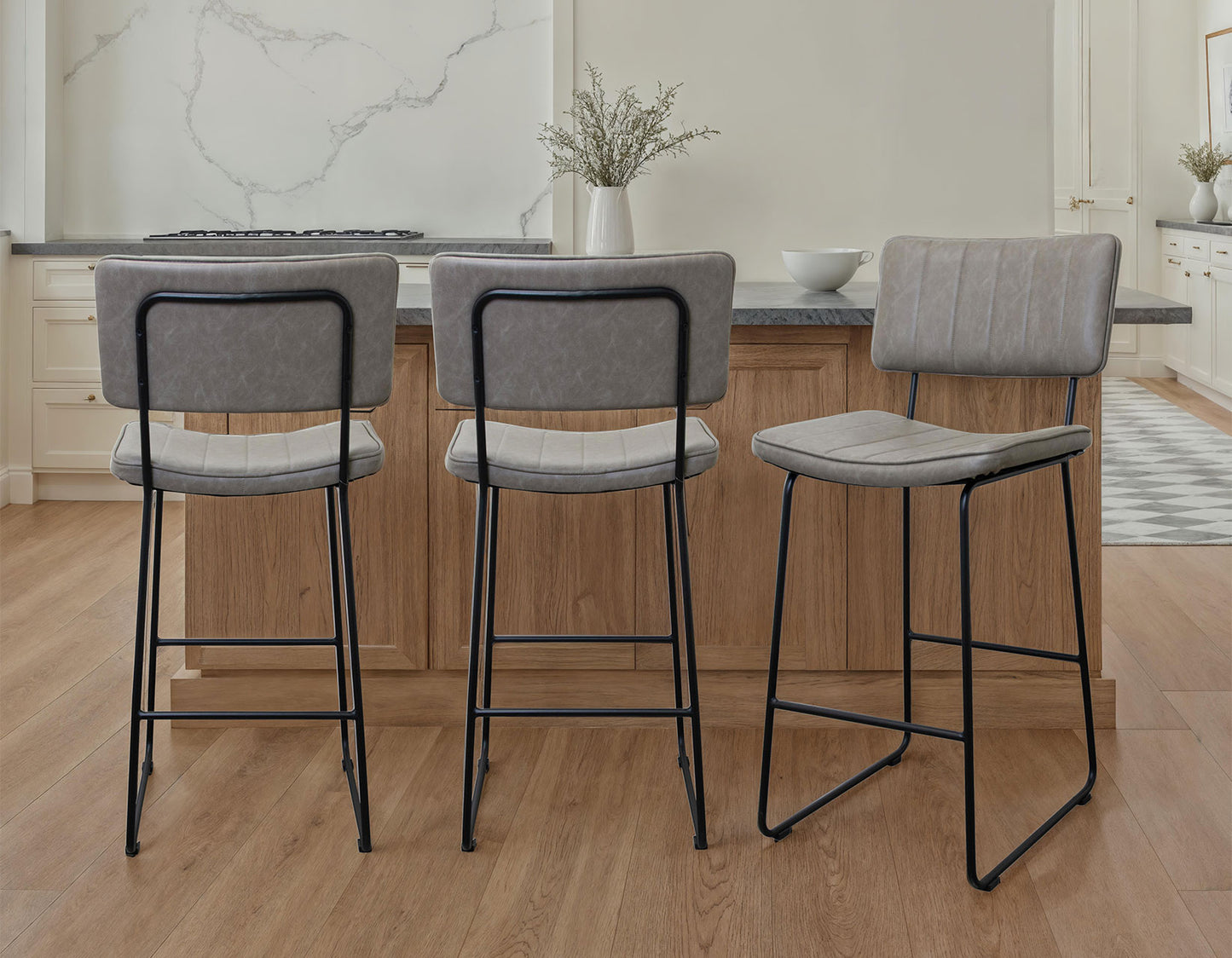 Tribeca 30″ Commercial Grade Bar Stool, Gray