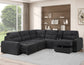 Snyder 7-Piece Slider Sectional, Black