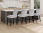 Artemis 24″ Counter Stool, Gray Chenille