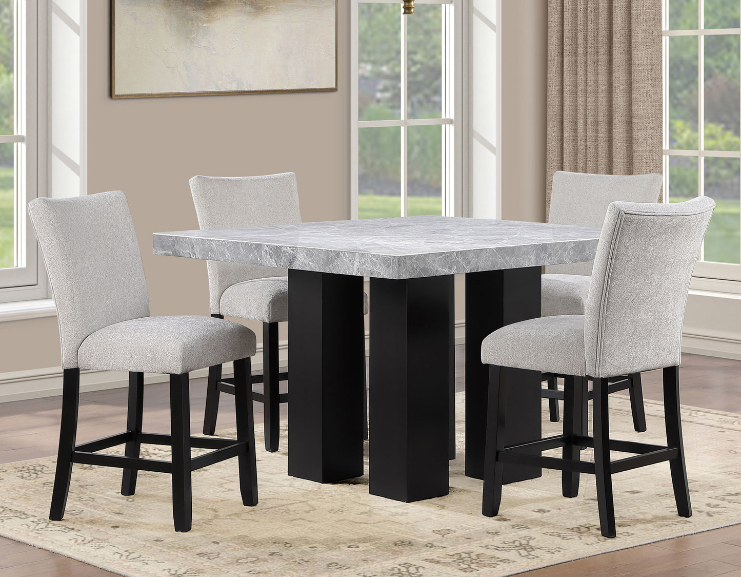 Artemis 24″ Counter Stool, Gray Chenille