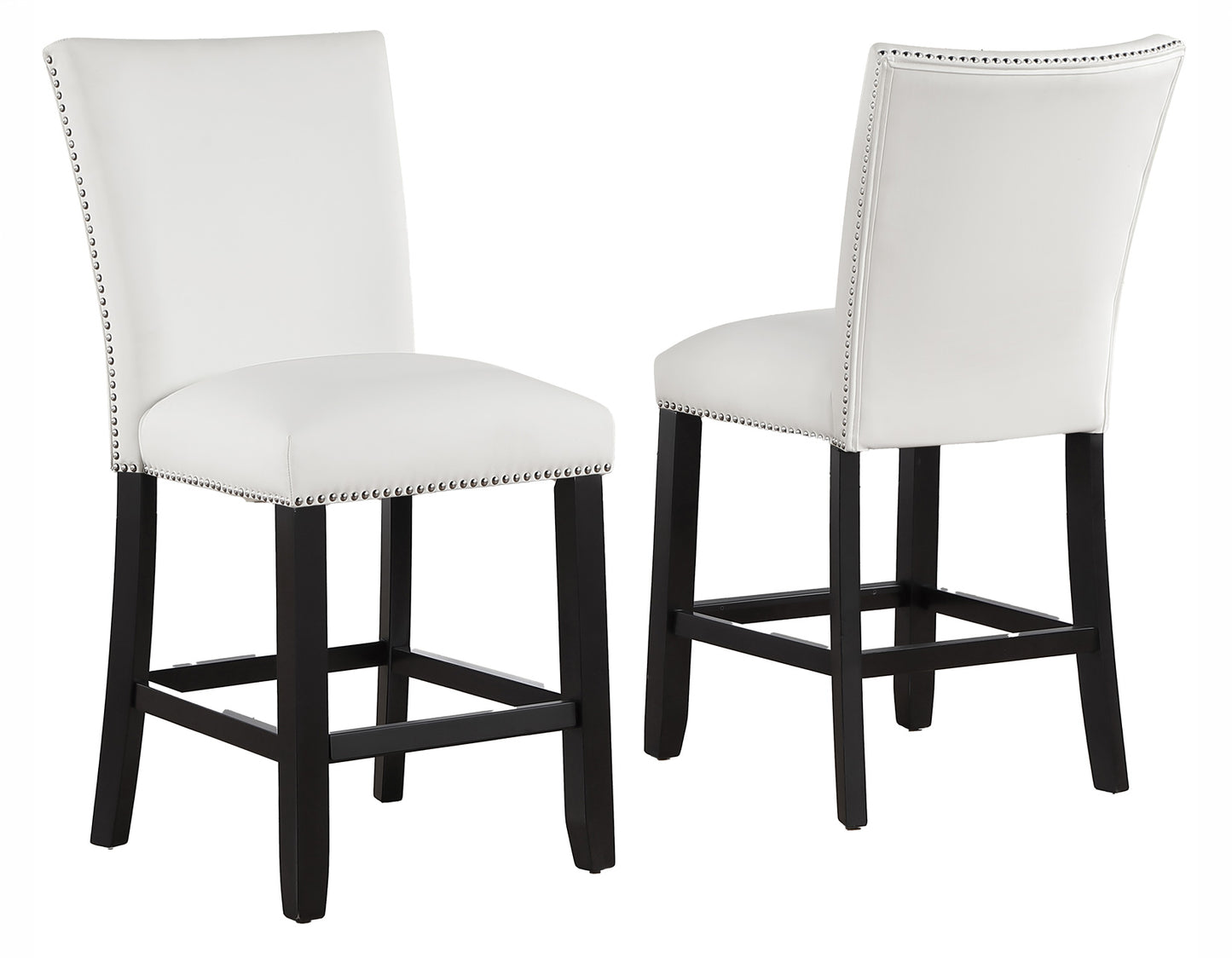 Artemis 24″ Counter Stool, White Vegan Leather