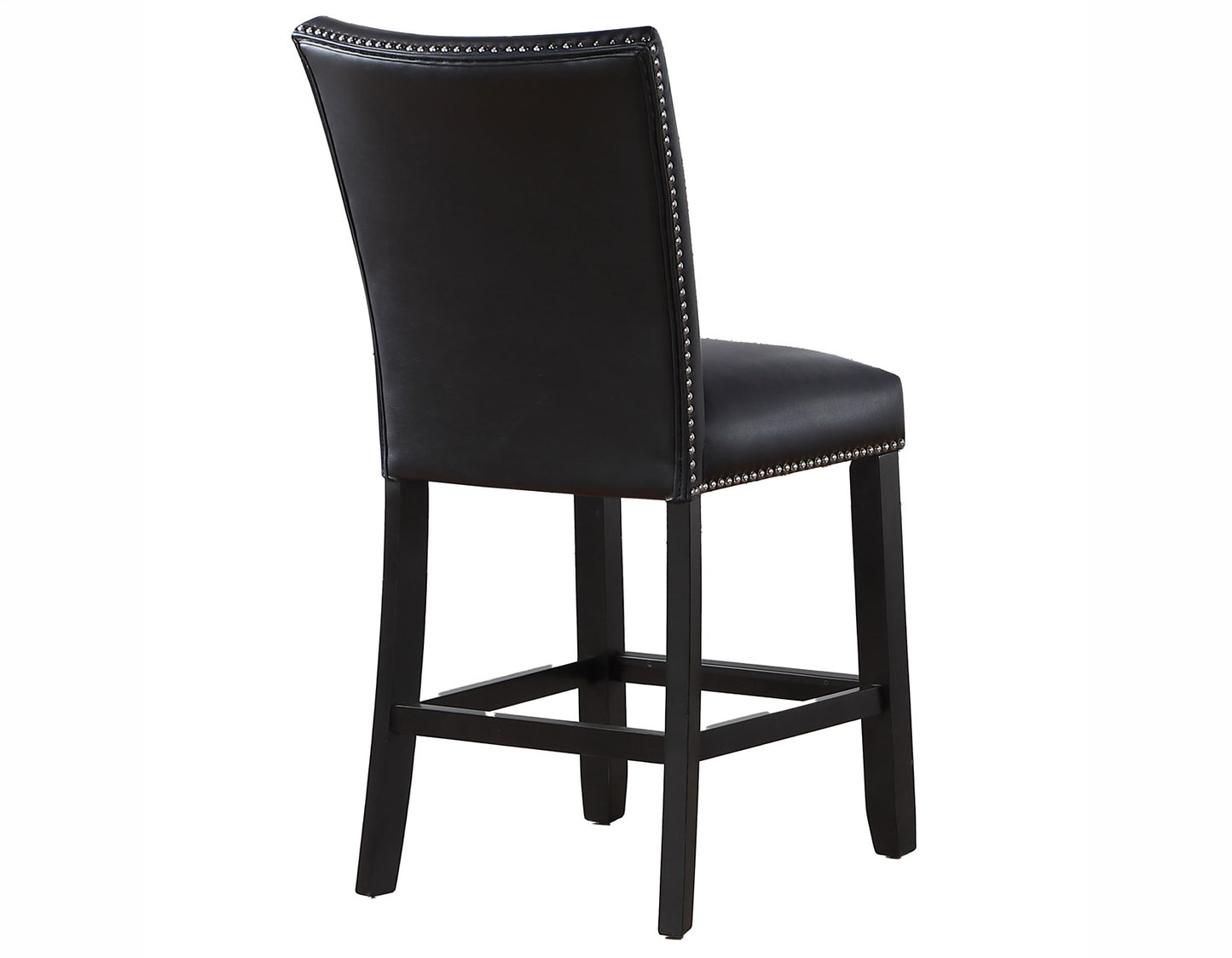 Artemis 24″ Counter Stool, Black Vegan Leather