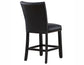 Artemis 24″ Counter Stool, Black Vegan Leather
