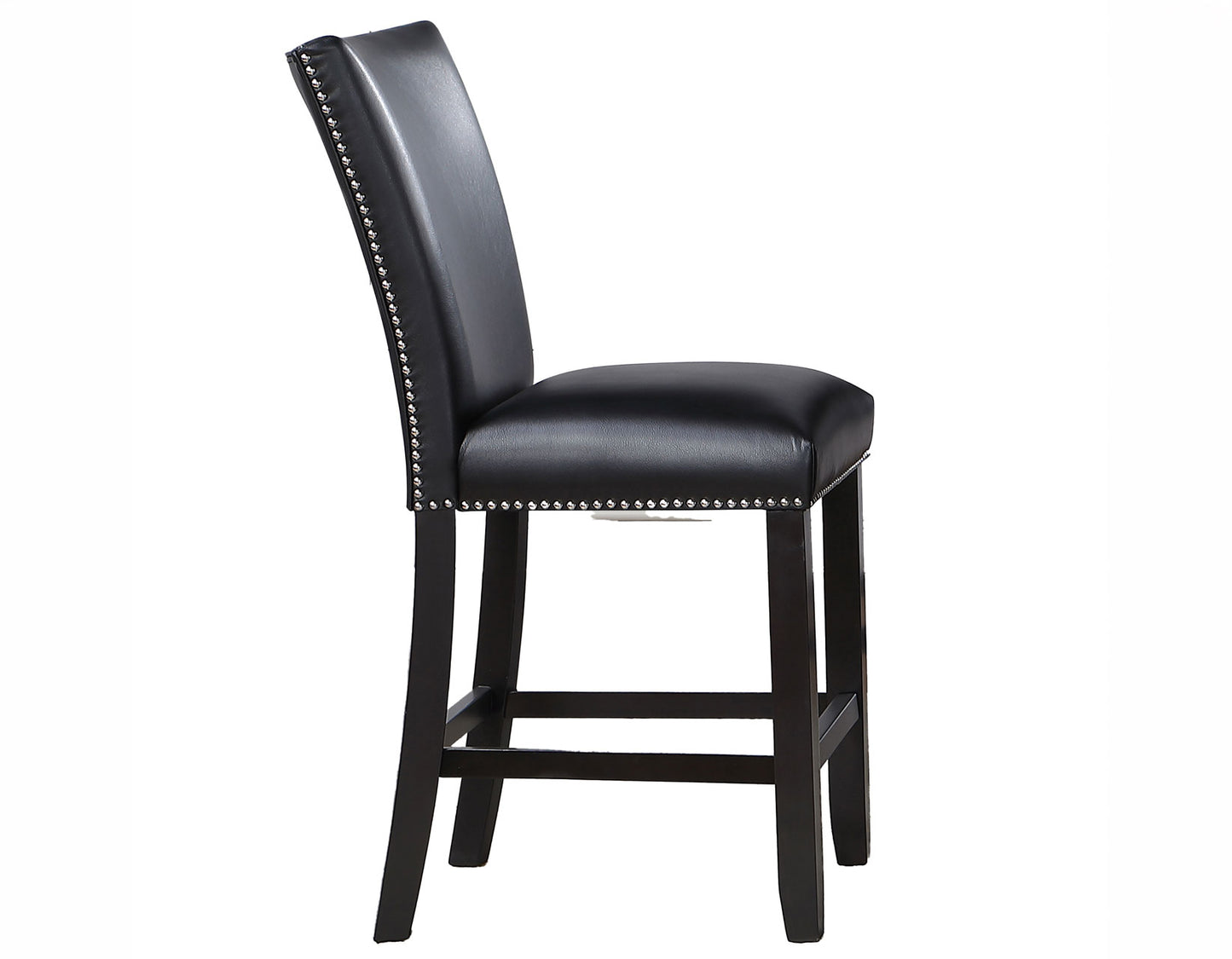 Artemis 24″ Counter Stool, Black Vegan Leather