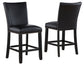 Artemis 24″ Counter Stool, Black Vegan Leather