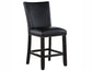 Artemis 24″ Counter Stool, Black Vegan Leather