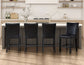Artemis 24″ Counter Stool, Black Vegan Leather