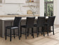 Artemis 24″ Counter Stool, Black Vegan Leather