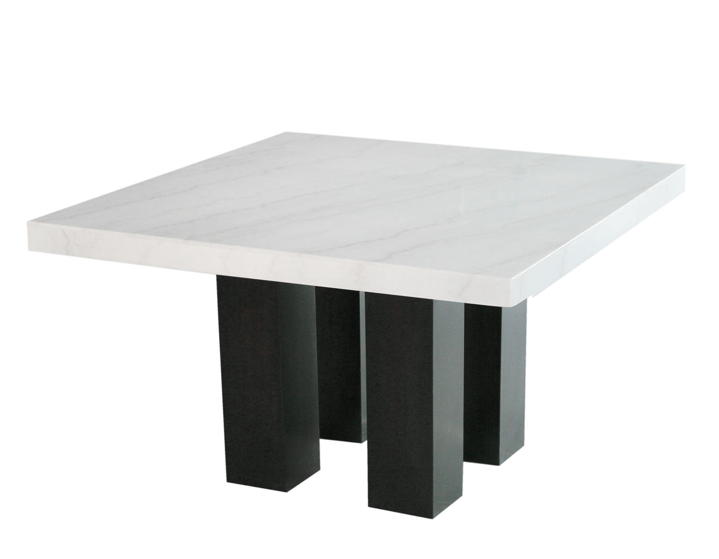 Artemis 54 inch Square
White Marble Top Counter Table, Black Finish