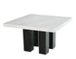 Artemis 54 inch Square
White Marble Top Counter Table, Black Finish