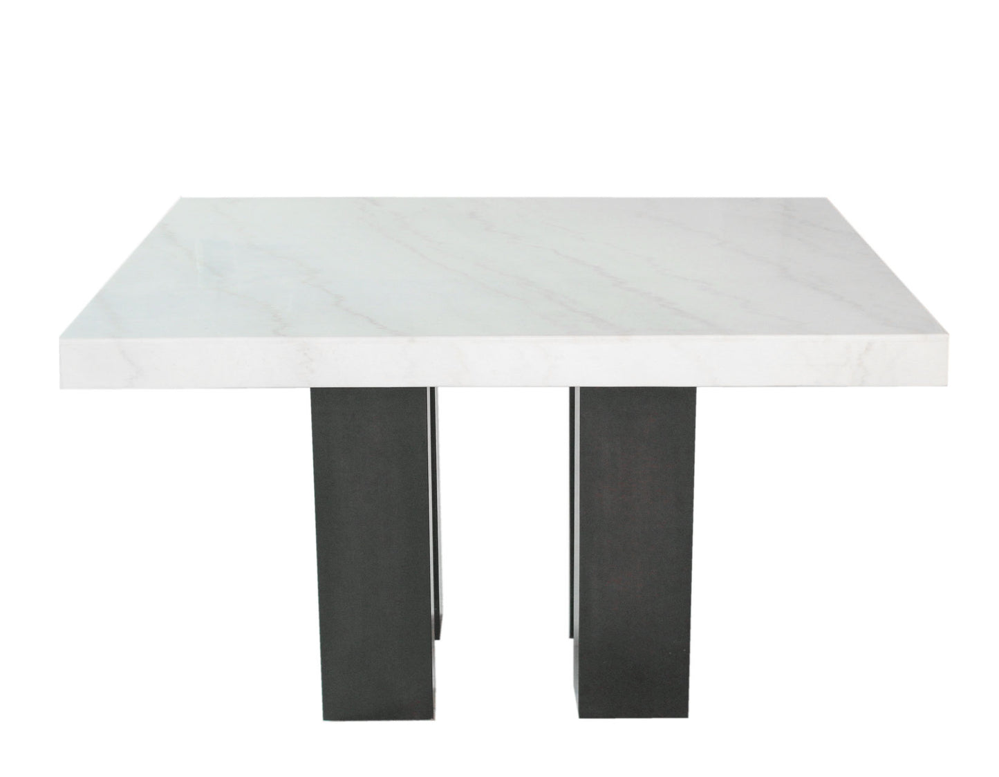 Artemis 54 inch Square
White Marble Top Counter Table, Black Finish