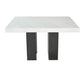Artemis 54 inch Square
White Marble Top Counter Table, Black Finish