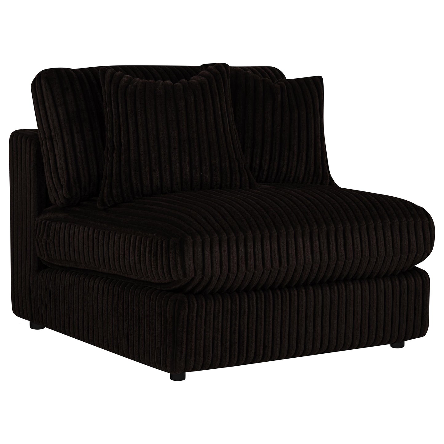 Blaine Upholstered Armless Chair Chocolate