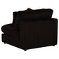 Blaine Upholstered Armless Chair Chocolate