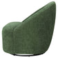 Leon Chenille Upholstered Swivel Accent Chair Green