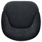 Leon Chenille Upholstered Swivel Accent Chair Black
