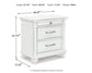 Kanwyn Three Drawer Night Stand - Discount Furniture Connection