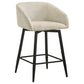 Rainer Fabric Upholstered Swivel Counter Height Chair Cream (Set of 2)