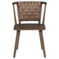 Tallis Woven Leatherette Back Dining Side Chair Brown (Set of 2)