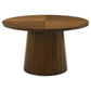 Galindo 5-piece 52-inch Round Dining Set Nutmeg and Walnut