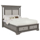 Cresswell Eastern King Upholstered Storage Platform Bed Weathered Taupe