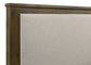 Doherty Queen Linen Upholstered Panel Bed Rustic Brown