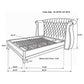 Barzini Upholstered Queen Wingback Bed Black - Discount Furniture Connection