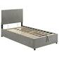 Reeves Upholstered Twin Lift-Top Storage Platform Bed Grey
