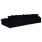 Blaine Upholstered Reversible Chaise Sectional Sofa Black