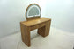 Irwin Vanity Table with LED Mirror and Storage Rustic Oak