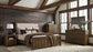 Doherty California King Linen Panel Bed Rustic Brown