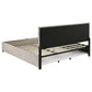 Reeves Upholstered Eastern King Lift-Top Storage Platform Bed Beige